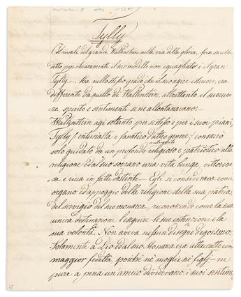 (NAPOLÉON.) Two items: Napoléon II. Autograph Manuscript, unsigned, in Italian * Napoléon III. Autograph Letter Signed, Napoléon, to